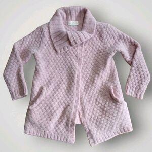 IrelandsEye Alpaca Wool Cowl Neck Cape Sweater Baby Pink Size M